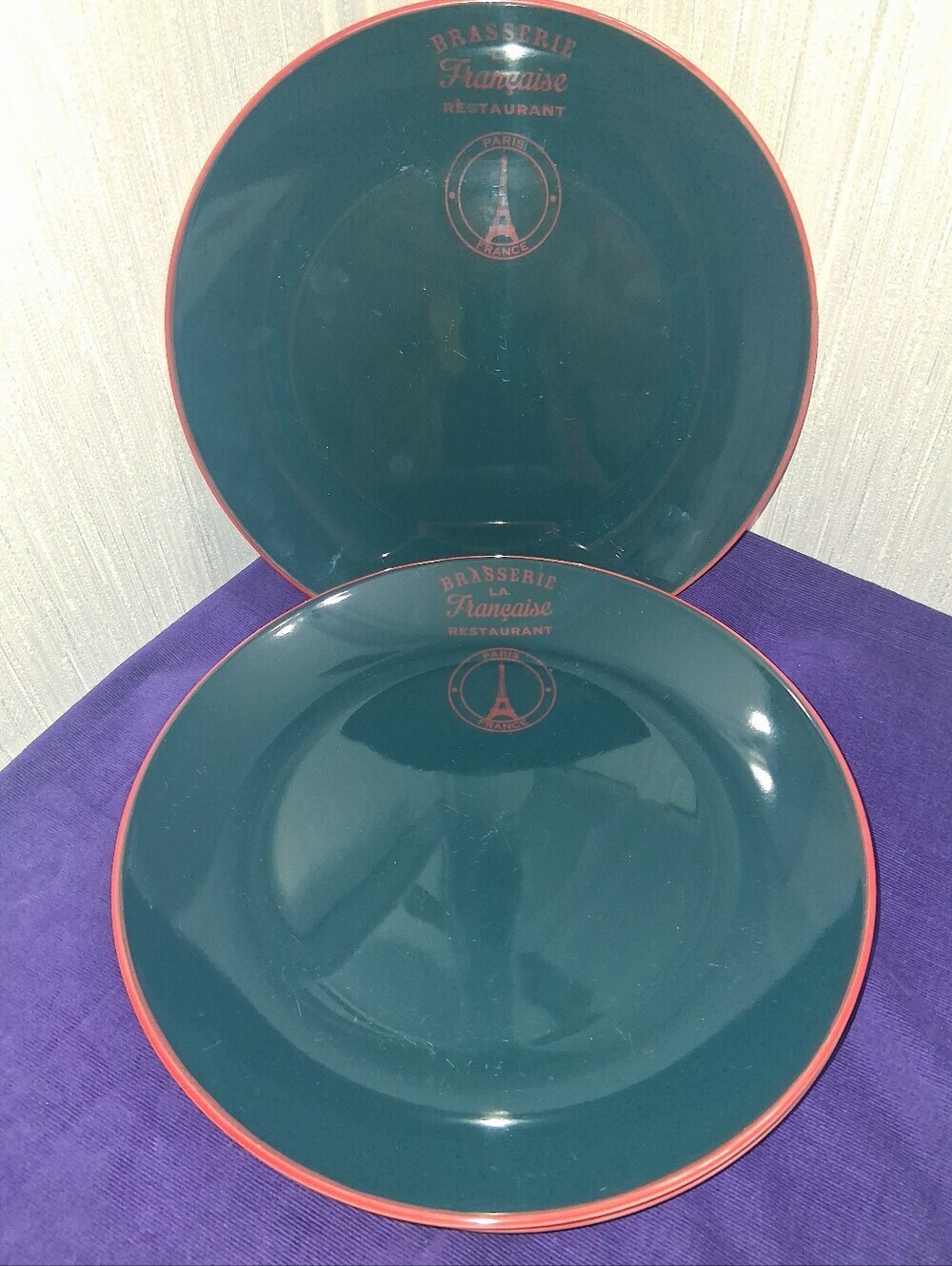 French Brasserie La Francaise Dinner Plates Dishes Paris France Set Of Four - Picture 15 of 15